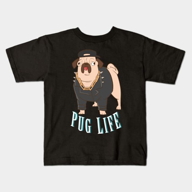 Pug Life Kids T-Shirt by ChantalThomas